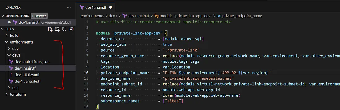 environmentspecificterraform